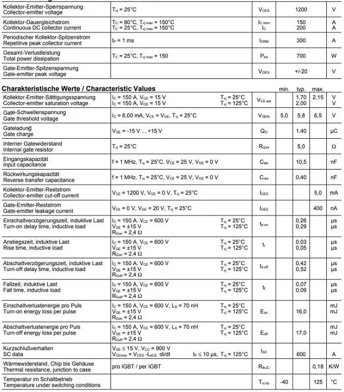 FS150R12KE3-datasheet