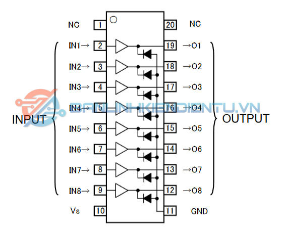 Sơ đồ chân M54562FP