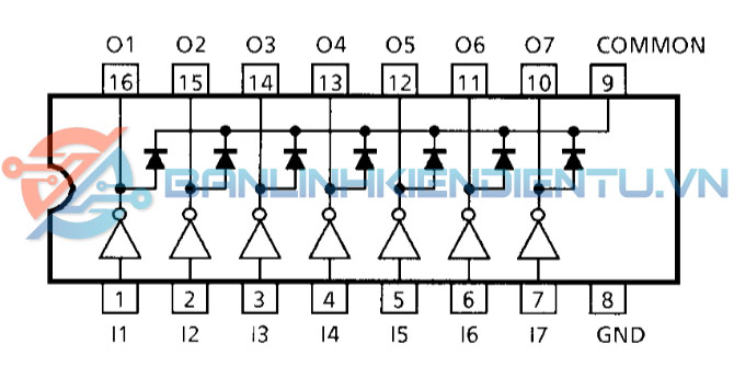 Sơ đồ chân TD62004AF