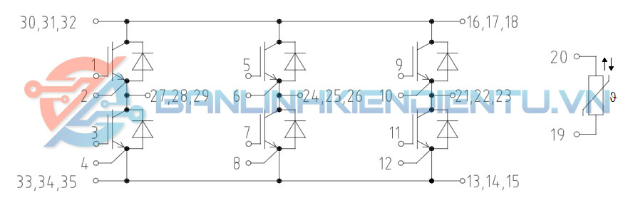 Sơ đồ cấu tạo FS75R12KE3G