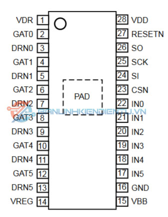 Sơ đồ chân A3944KLPTR-T