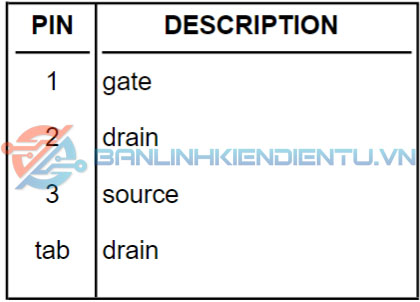 chức năng chân IRFZ44N