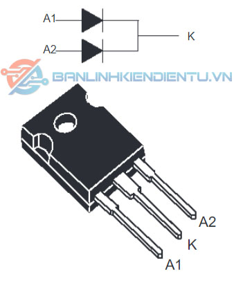 sơ đồ chân và cấu tạo STTH6003CW