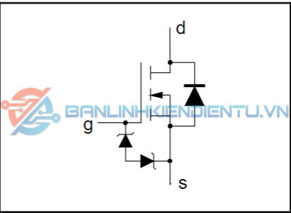 sơ đồ cấu tạo trong IRFZ44N