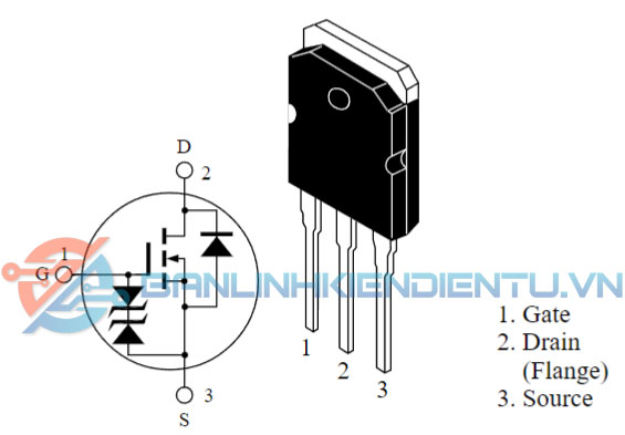 sơ đồ chân 2SK1170