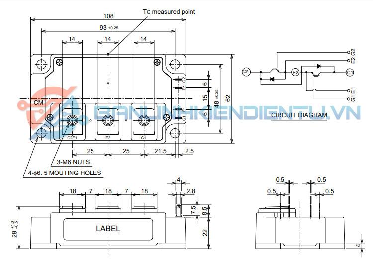 Kích thước CM200DU-24NFH