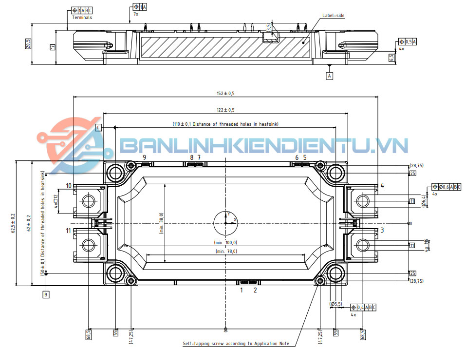 Kích thước FA300R12ME4