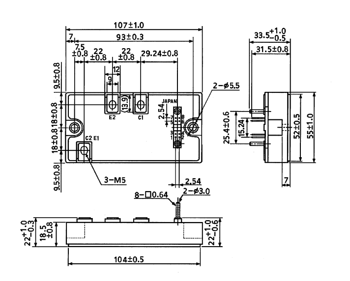 Kích thước MIG300J2CSB1W