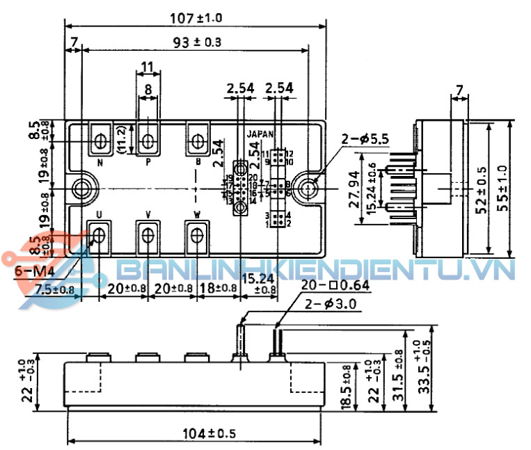 Kích thước MIG75J6CSB1W