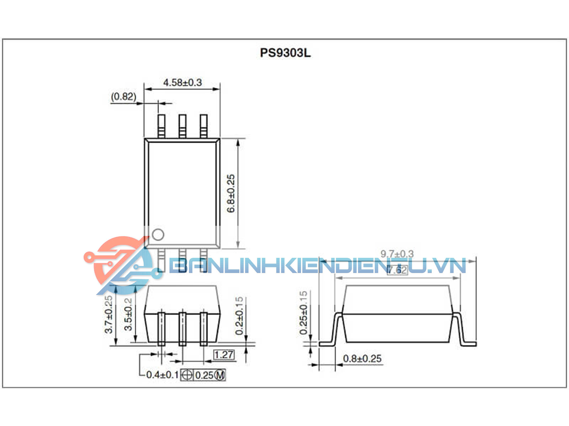 Kích thước của PS9313