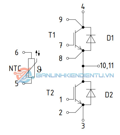 Sơ đồ tương đương FA300R12ME4
