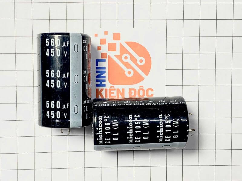 Tụ hóa nichicon 560UF 450V kích thước 30X50mm Tụ hóa nichicon 560UF 450V kích thước 30X50mm
