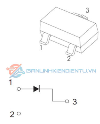 Sơ đồ chân và cấu tạo trong 1SS193