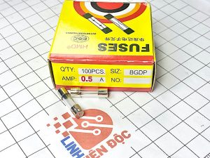 Hộp cầu chì thuỷ tinh 5*20mm 0.5A