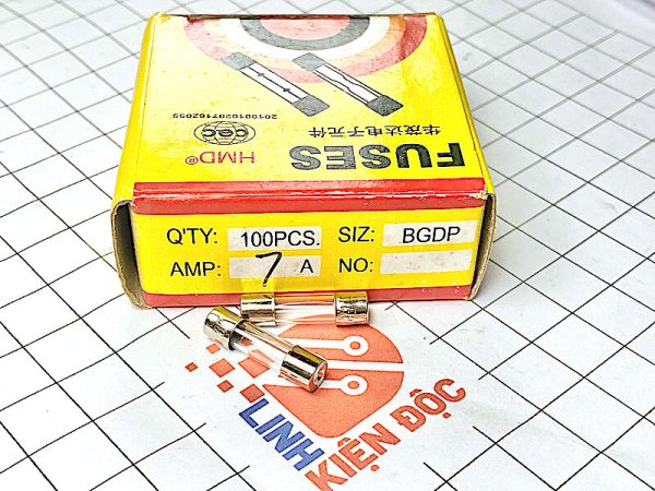 Hộp cầu chì thuỷ tinh 5*20mm 7A