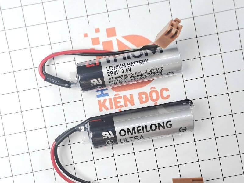 Pin nuôi nguồn CNC ER6V 3.6V Pin Toshiba 3.6V Lithium giắc cắm nâu_1