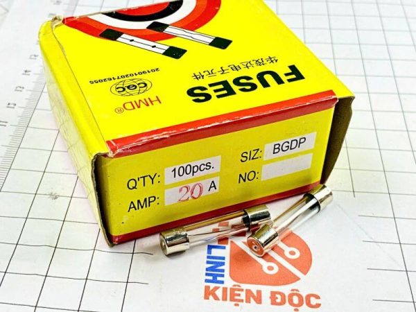 cầu chì ống thủy tinh 20A