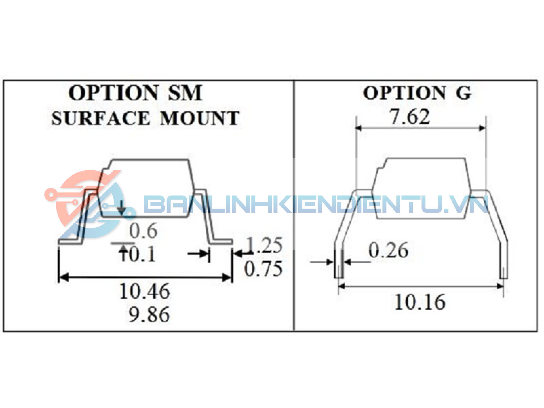 Kích thước của SFH615A-4