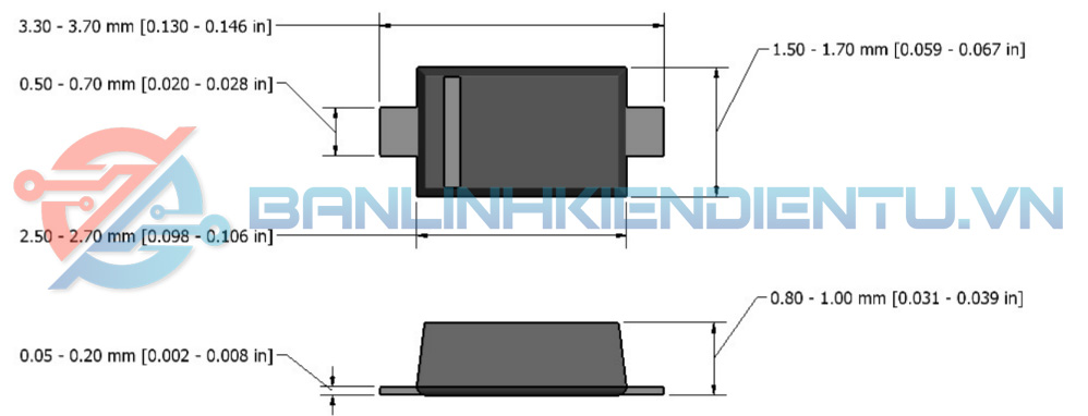 Kích thước BZT52C13