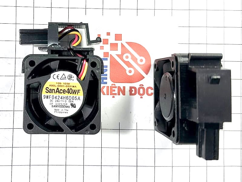 9WF0424H6D05A A90L-0001-0551#A Quạt Sanyo Denki 24V 0.08A kích thước 40x40x20mm giắc đen