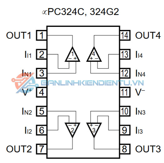 Sơ đồ chân UPC324C