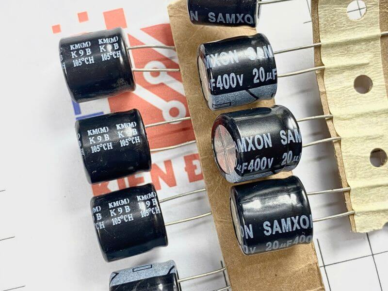 Tụ điện CapXon 20uF 400V 12x13mm (hàng chính hãng)_1 Tụ điện CapXon 20uF 400V 12x13mm (hàng chính hãng)_2