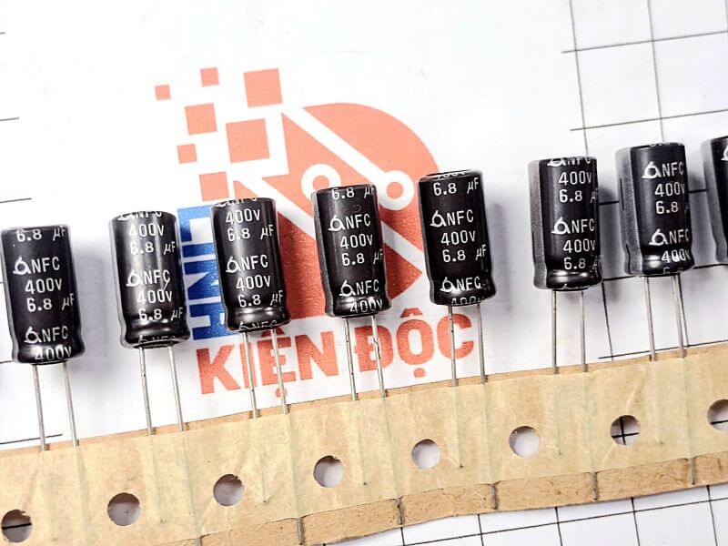 Tụ hóa 6.8uF 400V kích thước 8x16mm hàng chính hãng_2