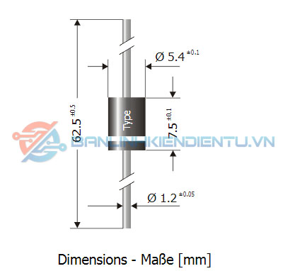 Kích thước 1.5KE24A