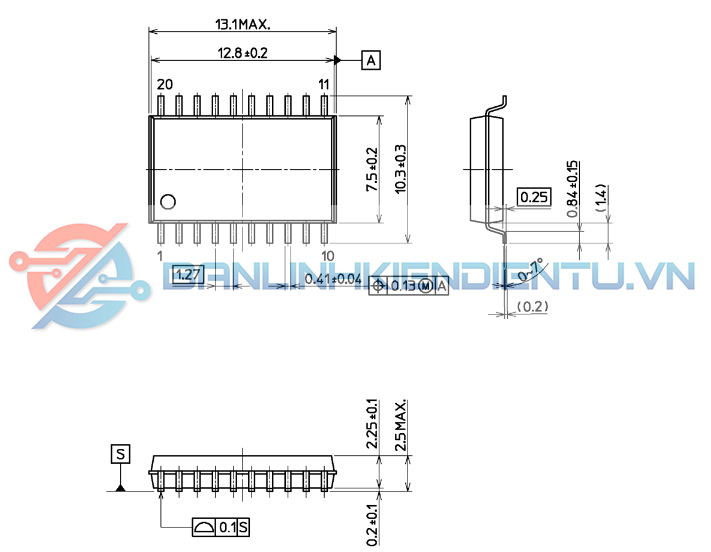 Kích thước HC573A (mm)