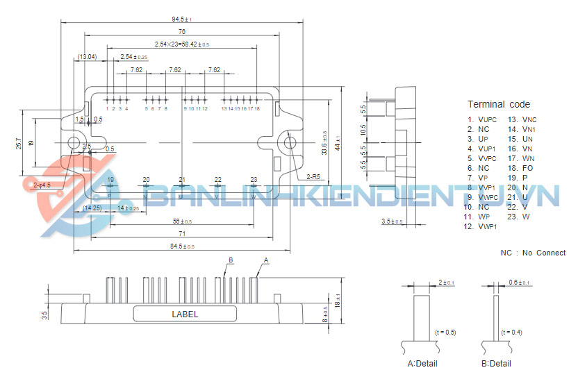 Kích thước PM15CNA060