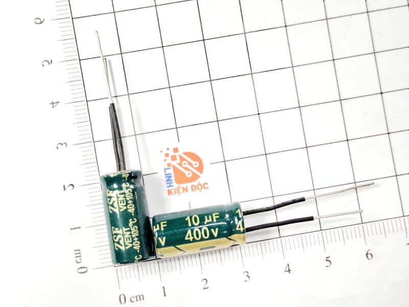 Tụ hóa 10uF 400V kích thước 10x20mm1