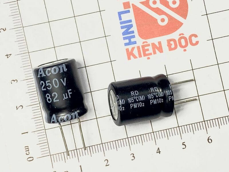 Tụ Hóa Acon 82uF 250V kích thước 16x20mm