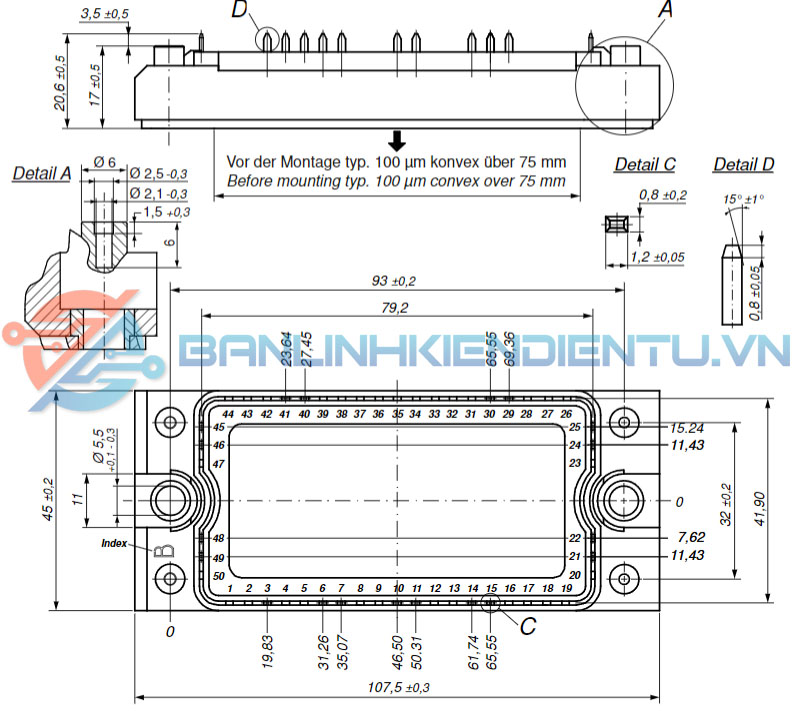 kích thước VUB145-16NOXT