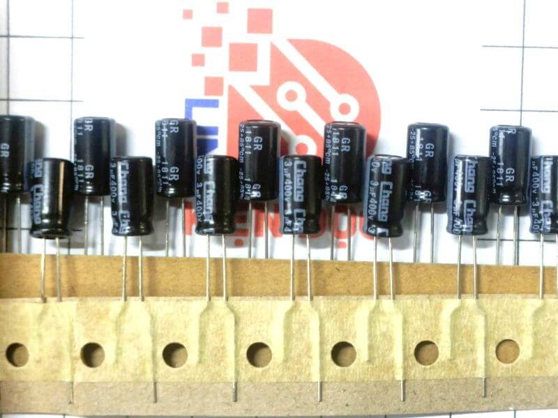 "Tụ hóa CHANG 3uF 400V 6.3x11mm "