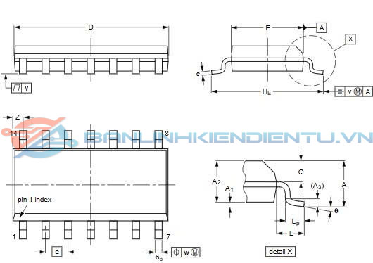 Kích thước HEF4069UBT