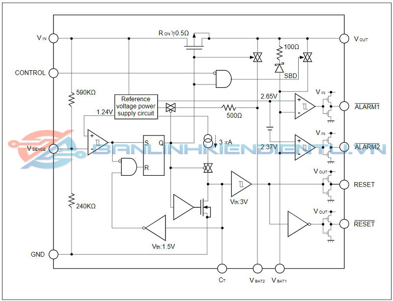 Sơ đồ khối cấu tạo MB3790