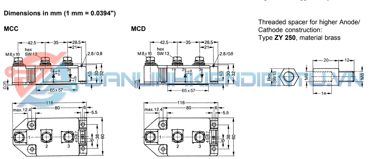 Kích thước MCC310-16IO1