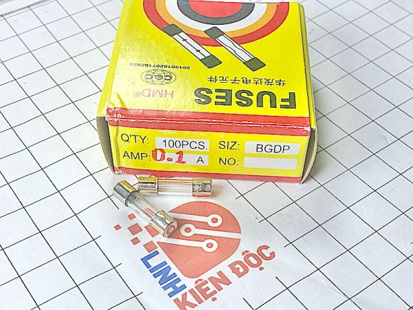 Hộp cầu chì thuỷ tinh 5*20mm 0.1A
