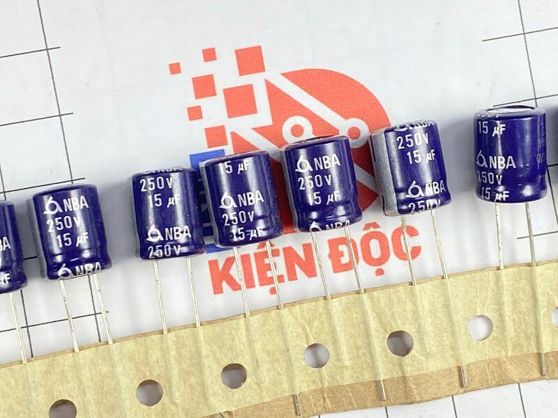 Tụ hóa NBA 15uF 250V 10x13mm