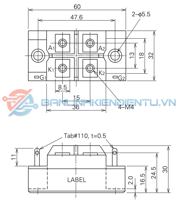 Kích thước TM20RA-H  (mm)