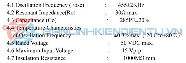 Thông số kỹ thuật CRB-455E