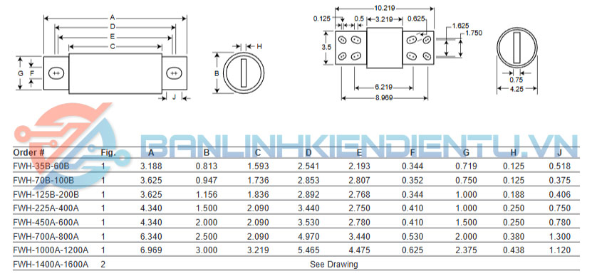 Kích thước FWH-250A