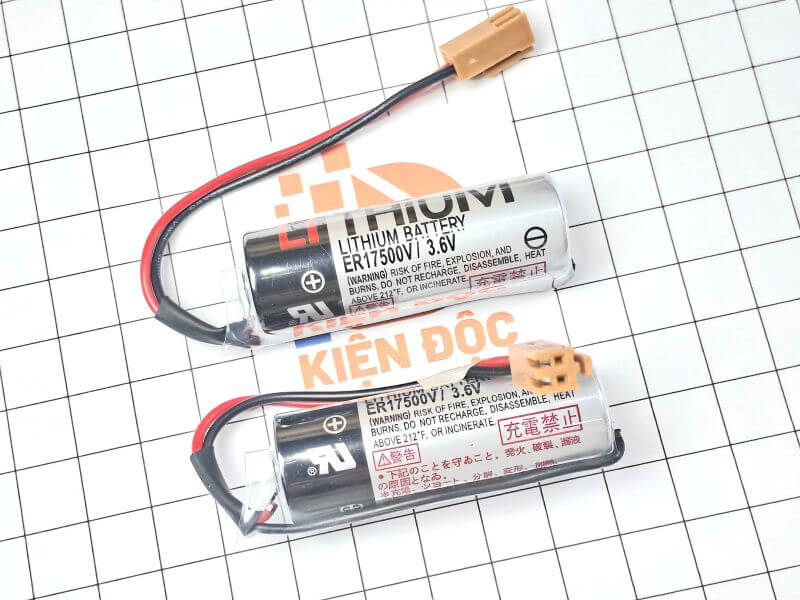 Pin nuôi nguồn PLC ER17500V 3.6V lithium (giắc nâu)