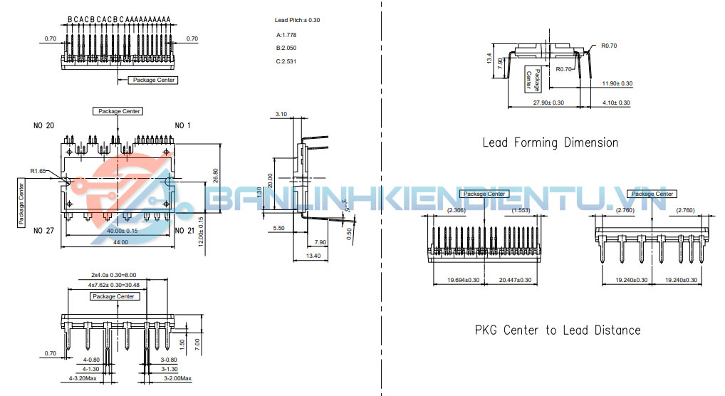 Kích thước SD30M60AC