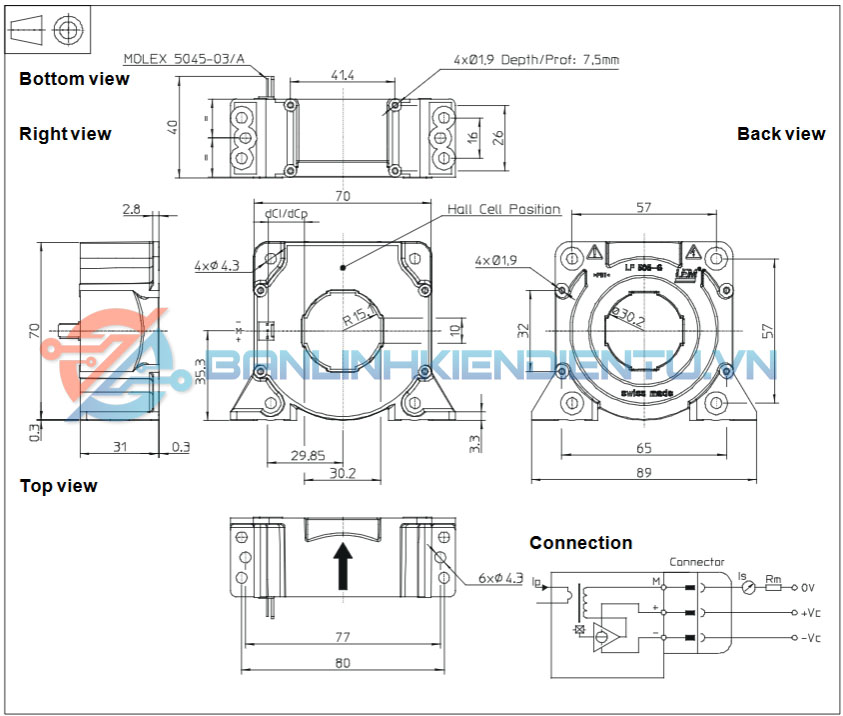 Kích thước LF505-S