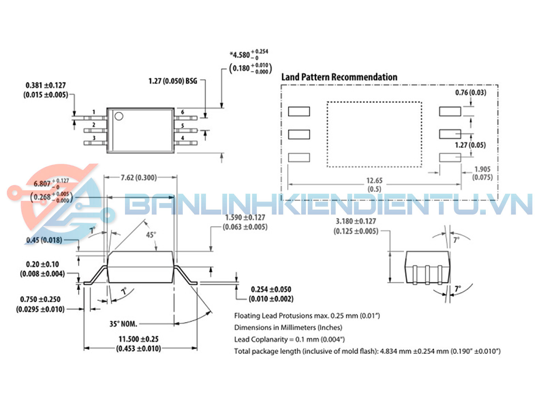 kích thước ACPL-W61L