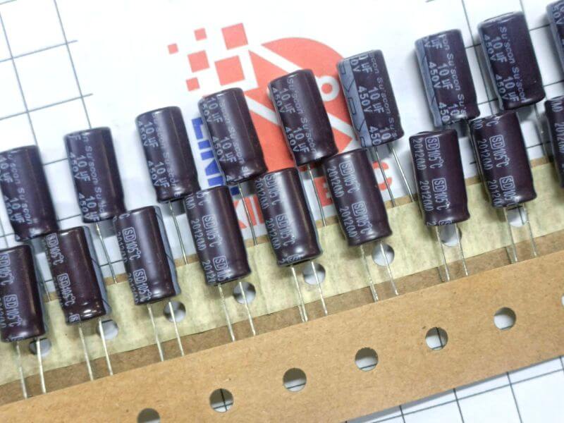 Tụ hóa 10uF 450V Su’scon 8x15mm
