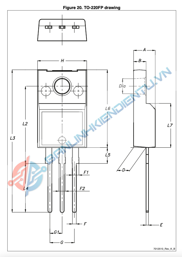 kích thước kích thước 18N60M2