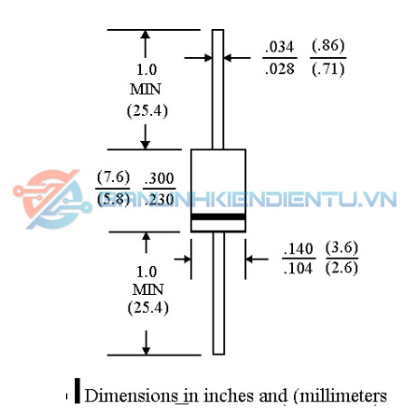 Kích thước P6KE150A