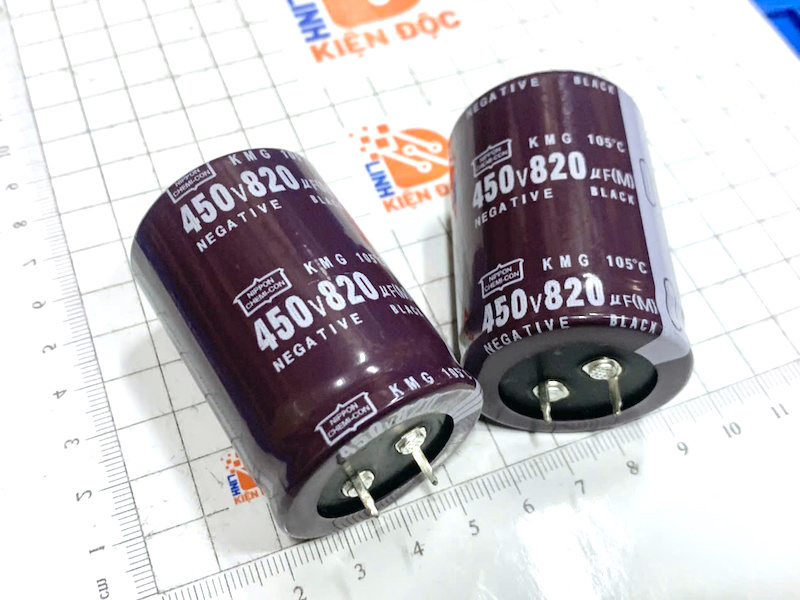 Tụ lọc nguồn NIPPON 820uF 450V 35x50mm